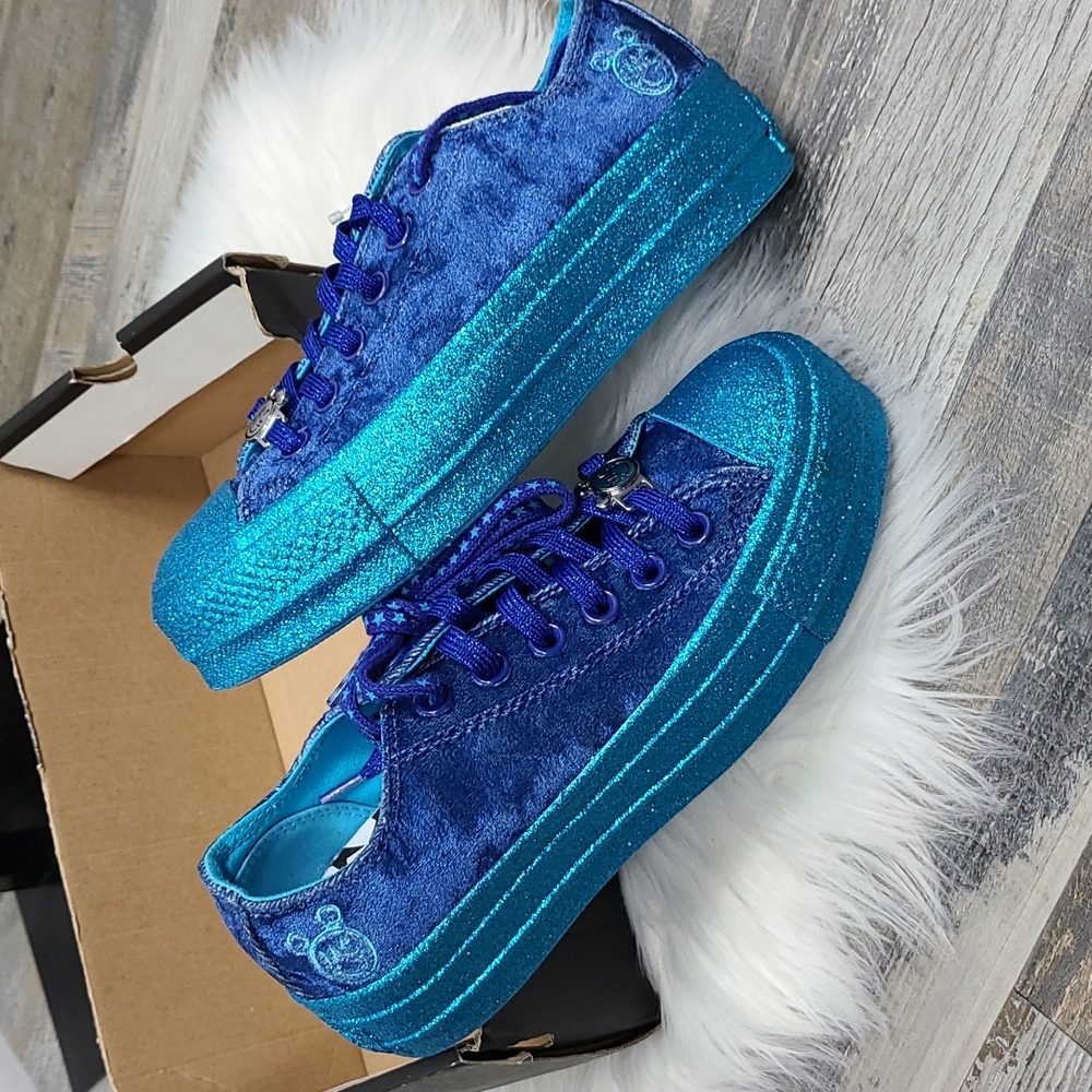NWT Miley Cyrus x Converse Chuck Taylor Platform Ox - Blue Velvet - Sz 5.5 - Picture 4 of 13